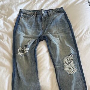 7 for all mankind women  Distressed Blue Jeans